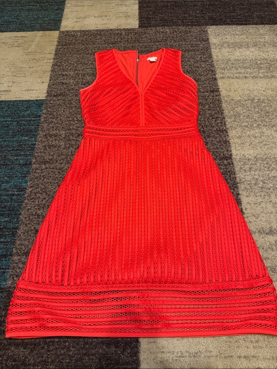 J. Crew Dresses & Skirts - J. Crew Red Sleeveless Lace A-Line Midi Dress
